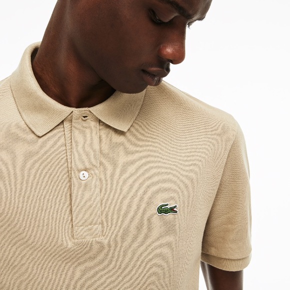 cream lacoste polo